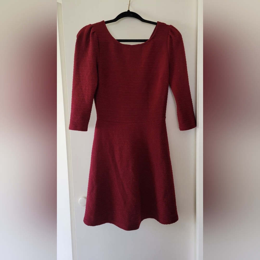 Burgundy Long Sleeve Dress- Hawthorne size small